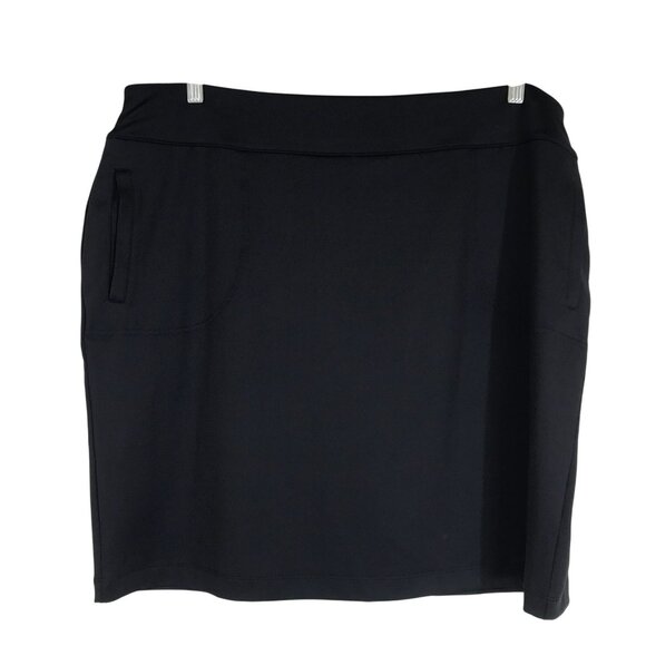 WEEKENDS BY CHICO'S -WOMEN'S 3 -BLACK POLYESTER BLEND MARESS SKORT SKIRT - Picture 1 of 10
